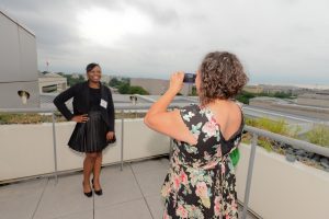 Taking pictures before the awards ceremony